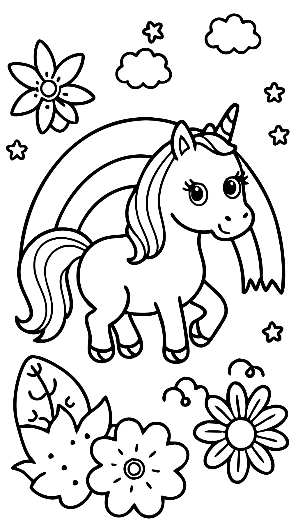 cute coloring pages of unicorns